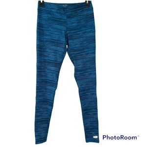 C9 by Champion Bright Blue Black Stripe Workout Exercise Leggings - Size Small